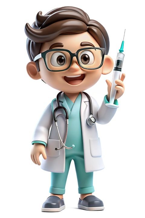 Cartoon Male Doctor With Stethoscope Png Photo 3495