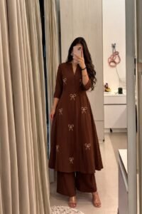 elegant cocoa charm ensemble💫