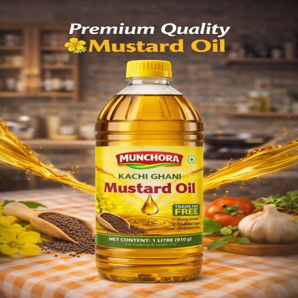 premium mustard oil lable design (munchora) – new modern oil lable design by parampreet singh (3)
