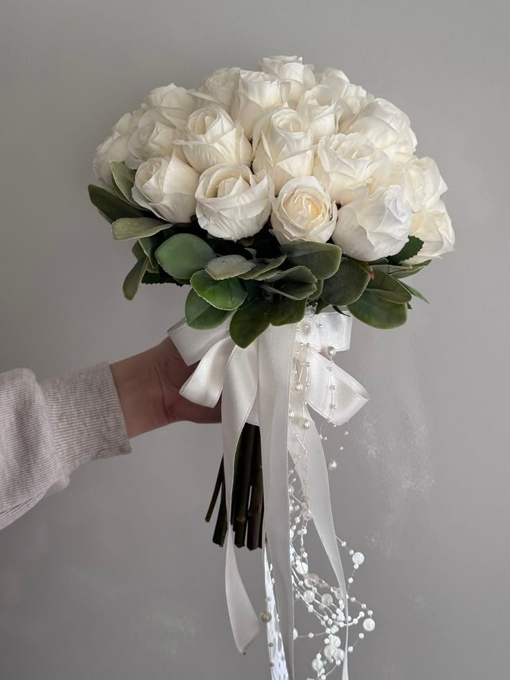 Rose Bridal Bouquet And Boutonniere