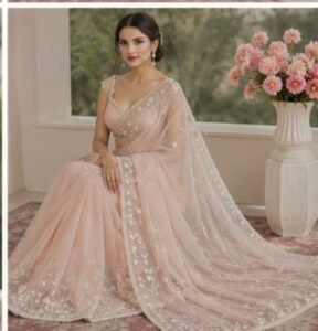 party wear net saree for weddings and festivals