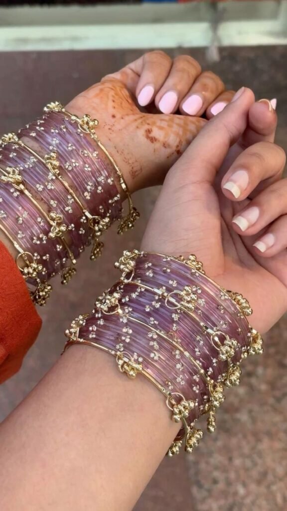 Zaya Ethnic Wear Bangles Gold Tone Alloy With Musical Ghungroo Charms 576x1024