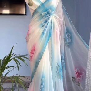 Floral organza saree under 3000