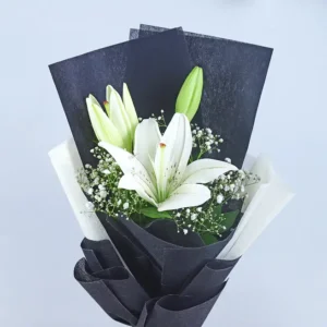 beautiful lily bouquet under 3000