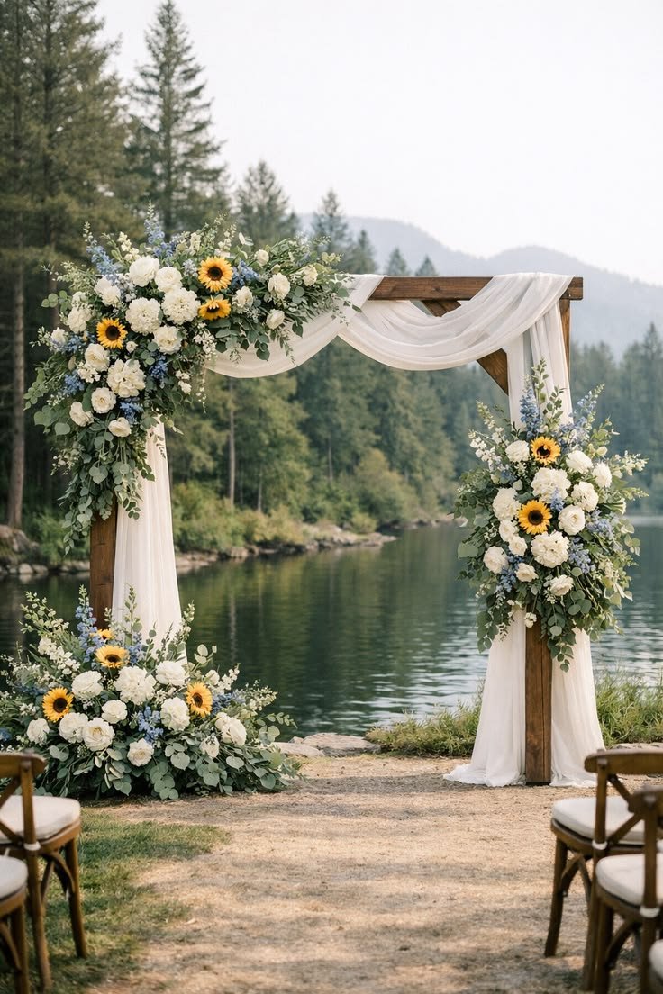 mock-up floral arch