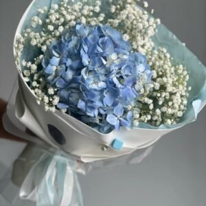 blue hydrangeas bouquet