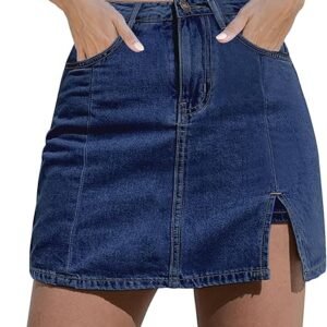 veloura skorts skirts for women denim mini skirt side slit with high waisted jean shorts stretchy
