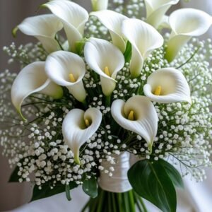Elegant Long-Stem Bridal Bouquet