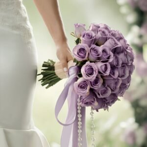 Beautiful Purple Wedding Bouquet