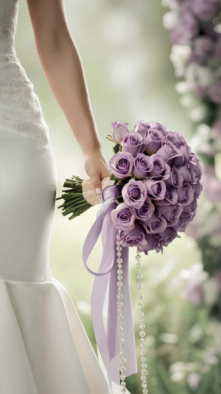 Beautiful Purple Wedding Bouquet Beautiful Purple Wedding Bouquet