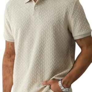 visit the trillion store trillion jaqquard men's polo t shirt for men (polyester blend | regular fit)