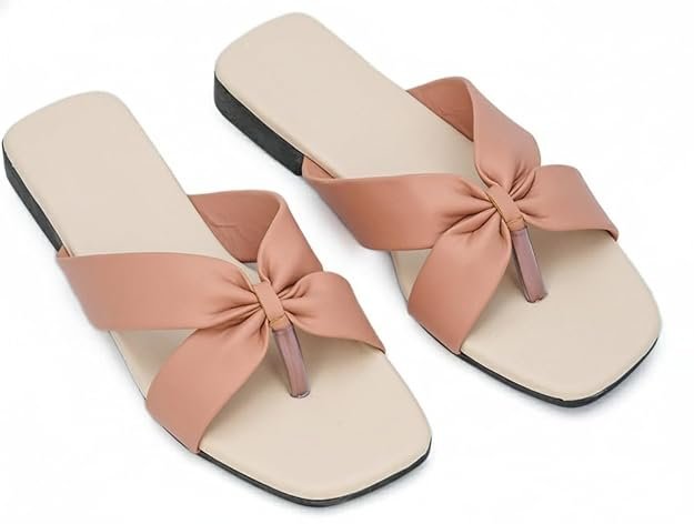 women’s stylish bow knot toe ring sandals | casual flat slip on thong sandals for daily outings & travel women’s stylish bow knot toe ring sandals | casual flat slip on thong sandals for daily outings & travel