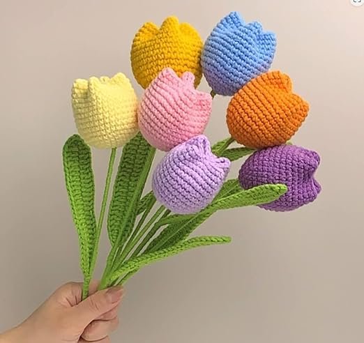 vrb dec 1pcs artificial crochet flower bouquet artificial crochet flower bouquet – handmade knitted flower arrangement for home decor, gifts & room decoration vrb dec 1pcs artificial crochet flower bouquet artificial crochet flower bouquet – handmade knitted flower arrangement for home decor, gifts & room decoration