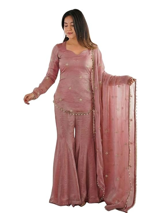 kurti sharara dupatta set for women | elegant ethnic wear kurti sharara dupatta set for women | elegant ethnic wear