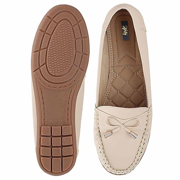 shoetopia women's stylish casual loafers | comfortable slip on flat shoes with bow design & soft sole for daily footwear shoetopia women's stylish casual loafers | comfortable slip on flat shoes with bow design & soft sole for daily footwear
