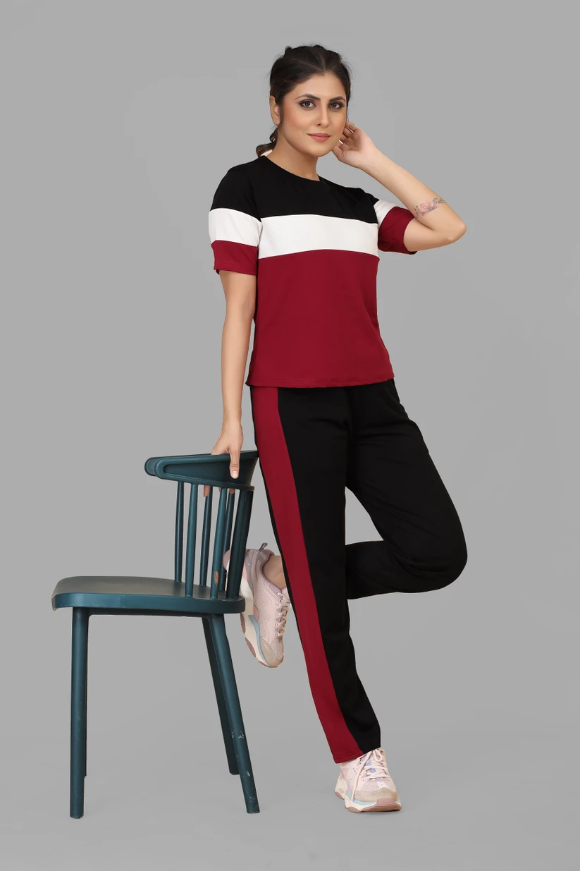 jk creation colorblock women track suit jk creation colorblock women track suit