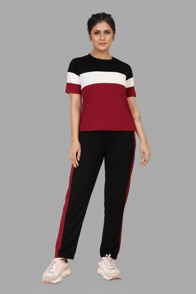 jk creation colorblock women track suit jk creation colorblock women track suit