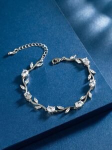 cubic zirconia decor bracelet