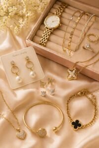 elegant women jewelry collection ✨ gold minimal accessories