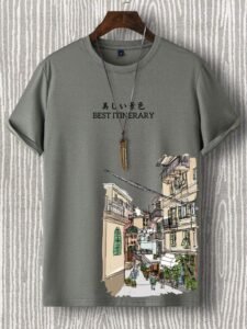 free returns ✓ free shipping✓ manfinity homme men t shirts fit crew neck short sleeve graphic tee manga funny summer polyester men t shirts at shein