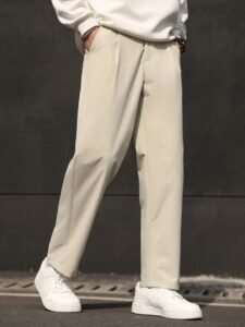 manfinity homme solid color casual straight leg pocket pants, versatile for ceremony shein usa