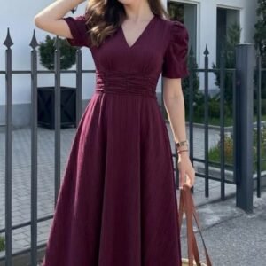timeless charm v neck maxi dress