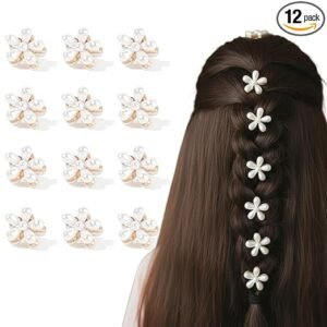 temperia (12pcs) korean style mini claw clips for girls & women & kids