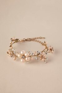 wedding bracelets pink blossom wedding bracelet from bhldn #accessories #bridaljewelry