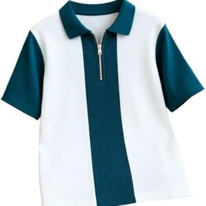 Men's t-shirt Half Sleeve Zipper