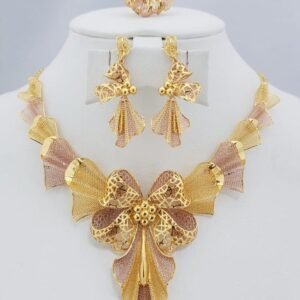 pink color necklace latest chocker design