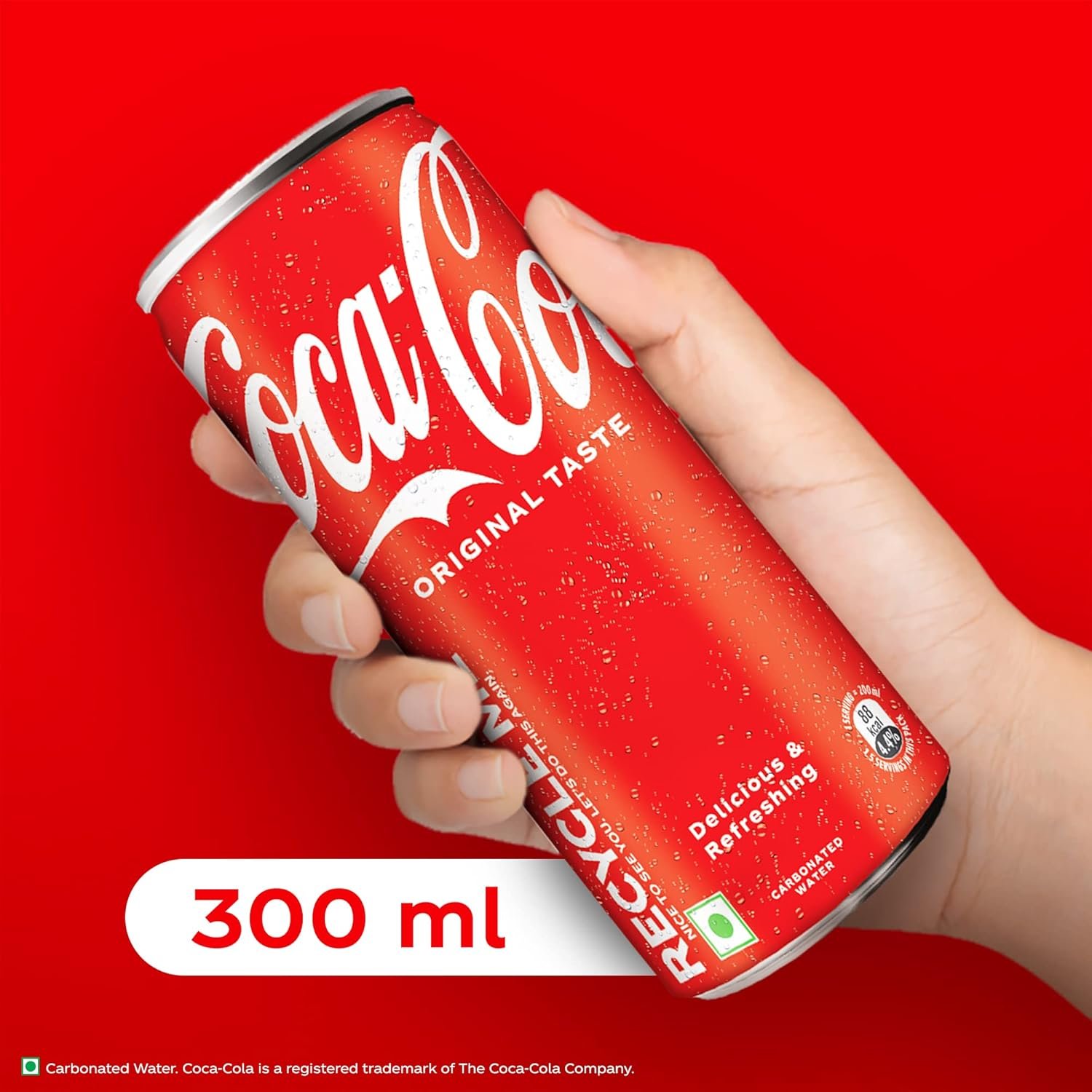 coca cola original taste soft drink can, 300 ml Coca-Cola Can 300ml Refreshing Carbonated Soft Drink