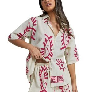 women's rayon co ord set | summer printed pajama set