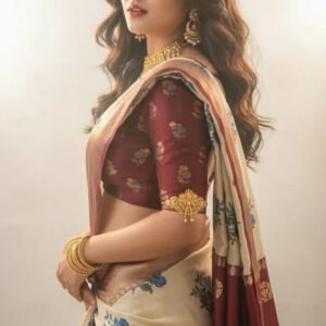 Red Designer Silk Saree