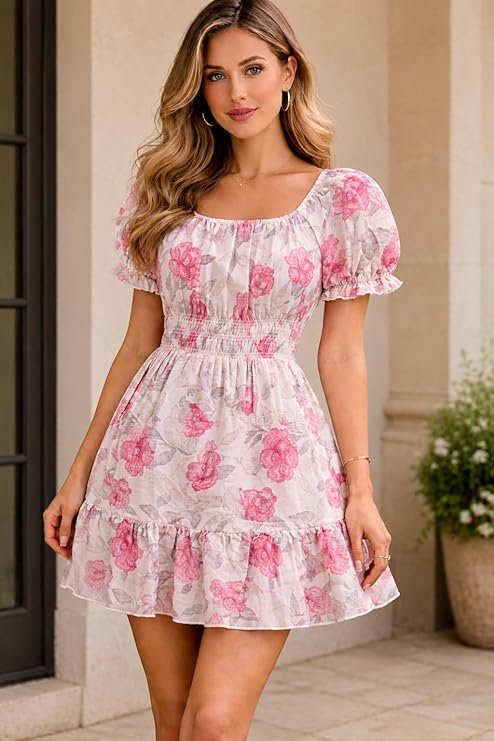 women floral printed dress women floral printed dress
