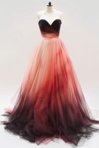 best 5 red ombre princess gown 6999 | reception dress