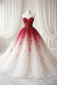 best 7 enchanted crimson ball gown5999 | wedding & party gown