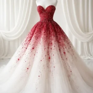 best 7 enchanted crimson ball gown5999 | wedding & party gown