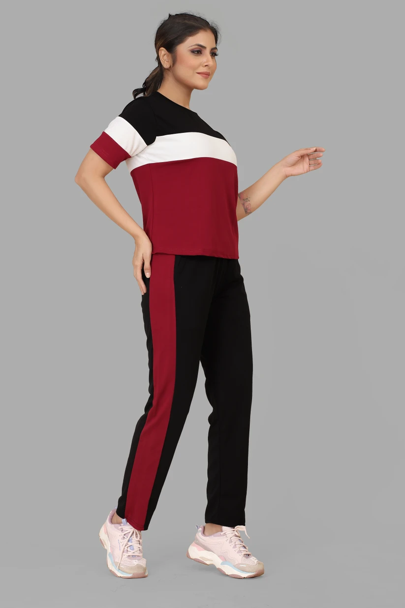 jk creation colorblock women track suit jk creation colorblock women track suit