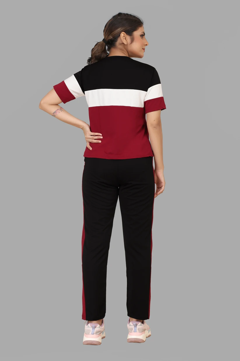 jk creation colorblock women track suit jk creation colorblock women track suit