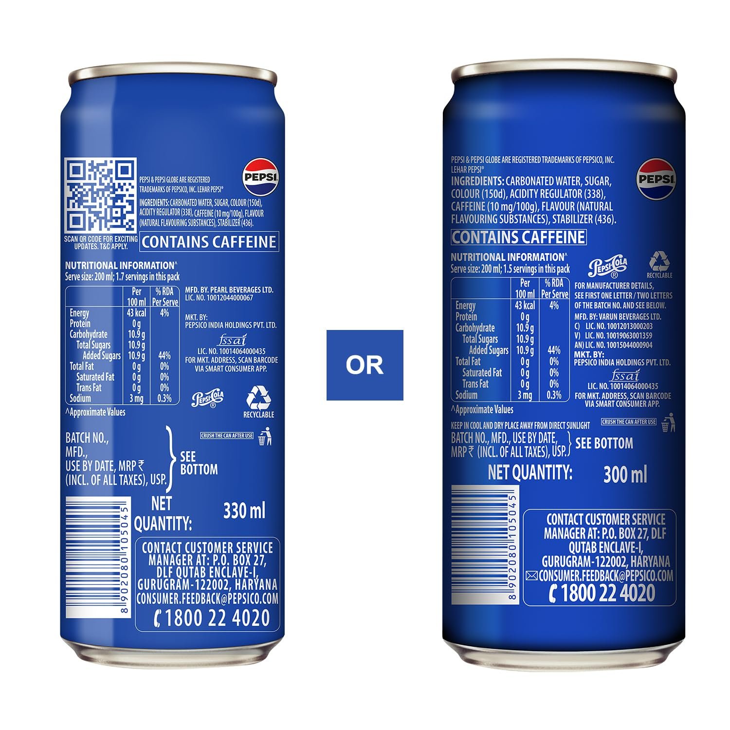 pepsi soft drink (300ml/330ml) Pepsi Can 300ml Refreshing Carbonated Soft Drink