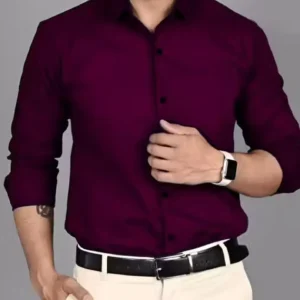 macsam clothings men regular fit solid formal shirt