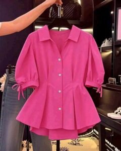 🎀 summer items slot 25 🔹cotton puffed top 🔹material pure cotton 🔹length 30, size 34 44 🔹colours black, white, babypink, sky blue, maron, hot pink, royelblue, navy blue, red ▪️ last date 5 august 📦