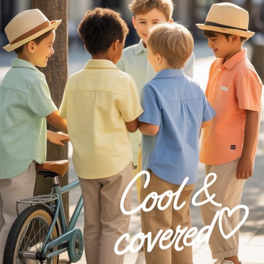 comfort meets color – summer looks for kids